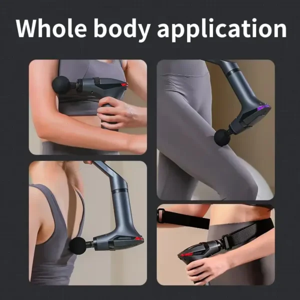⁦مسدس مساد المحمول بشاشة - massage gun LED screen & extended handle⁩ - الصورة ⁦2⁩